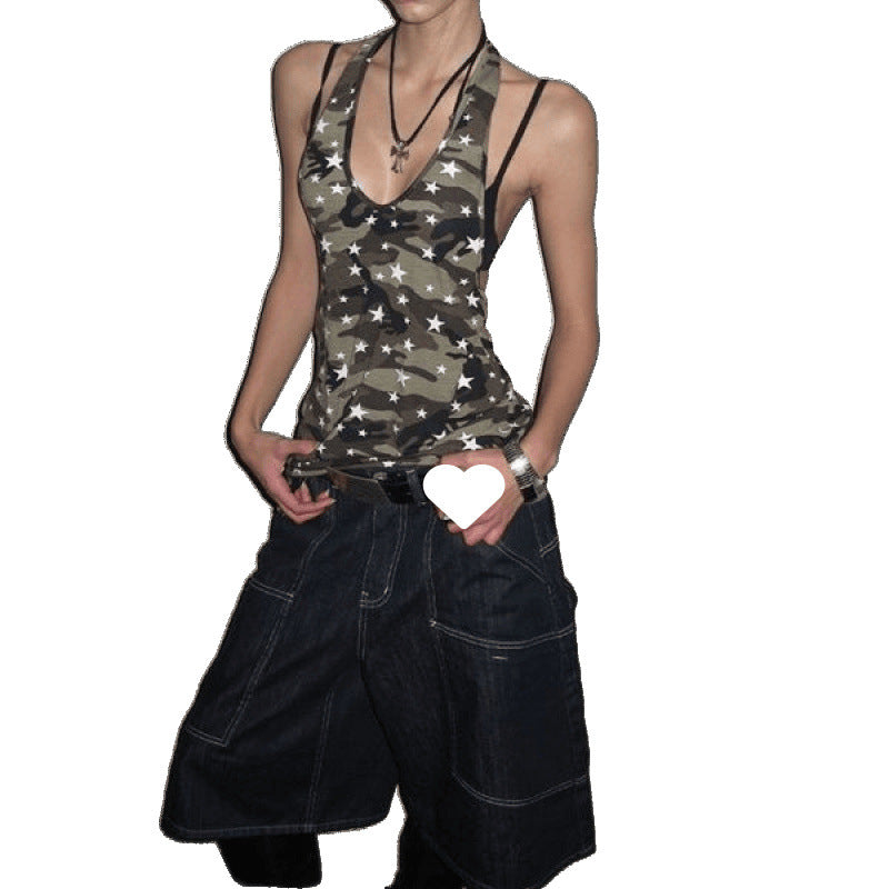 Star Camo Halter Tank