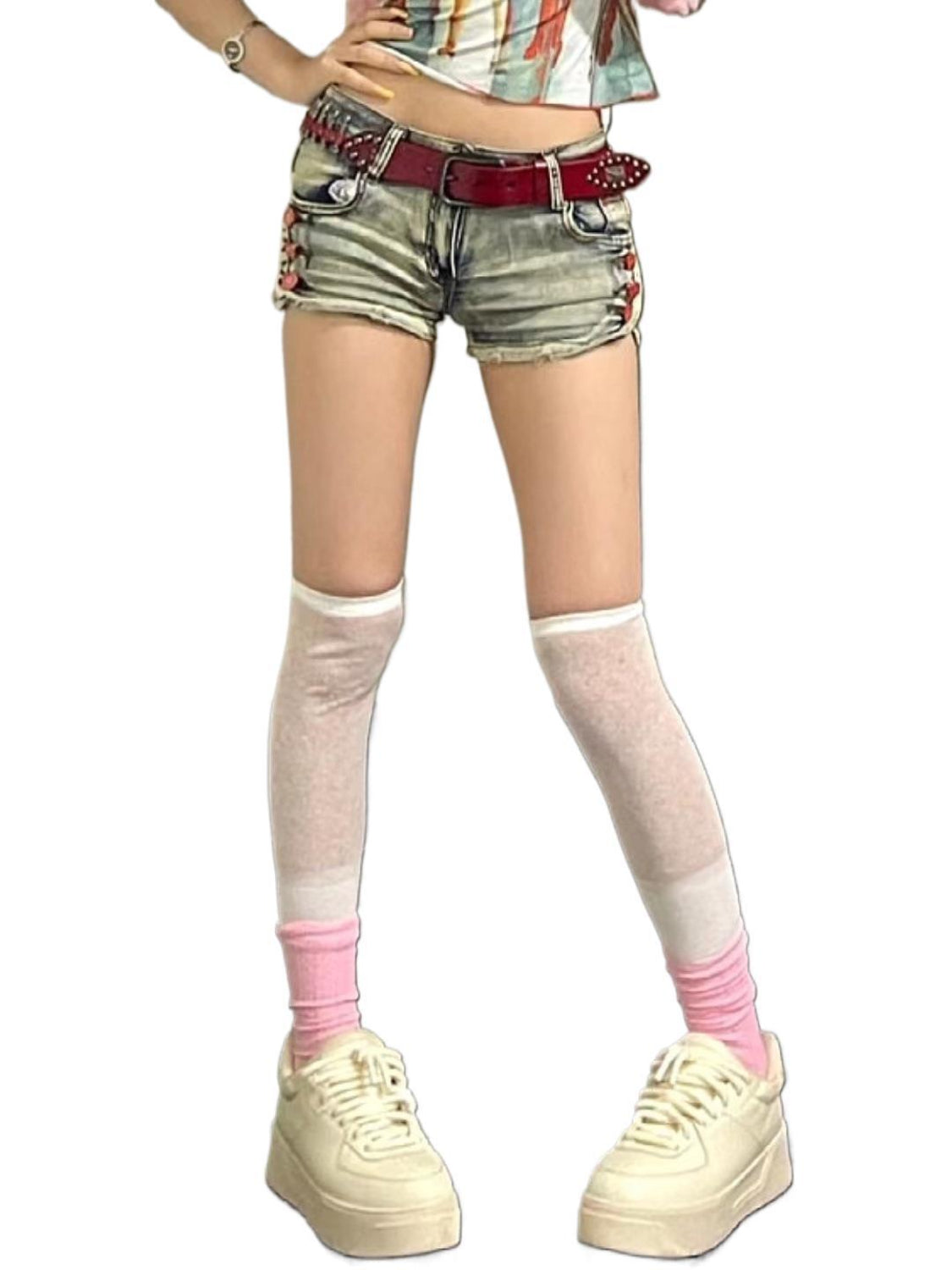 Y2K Belted Street Shorts