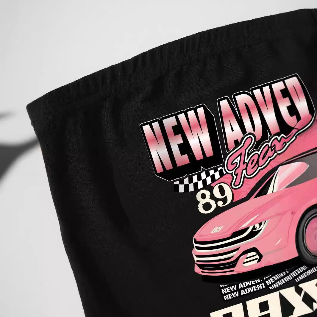 Pink Car Graphic Tube Top