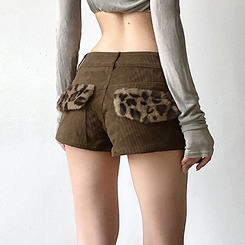 Vintage Corduroy High Waist Shorts