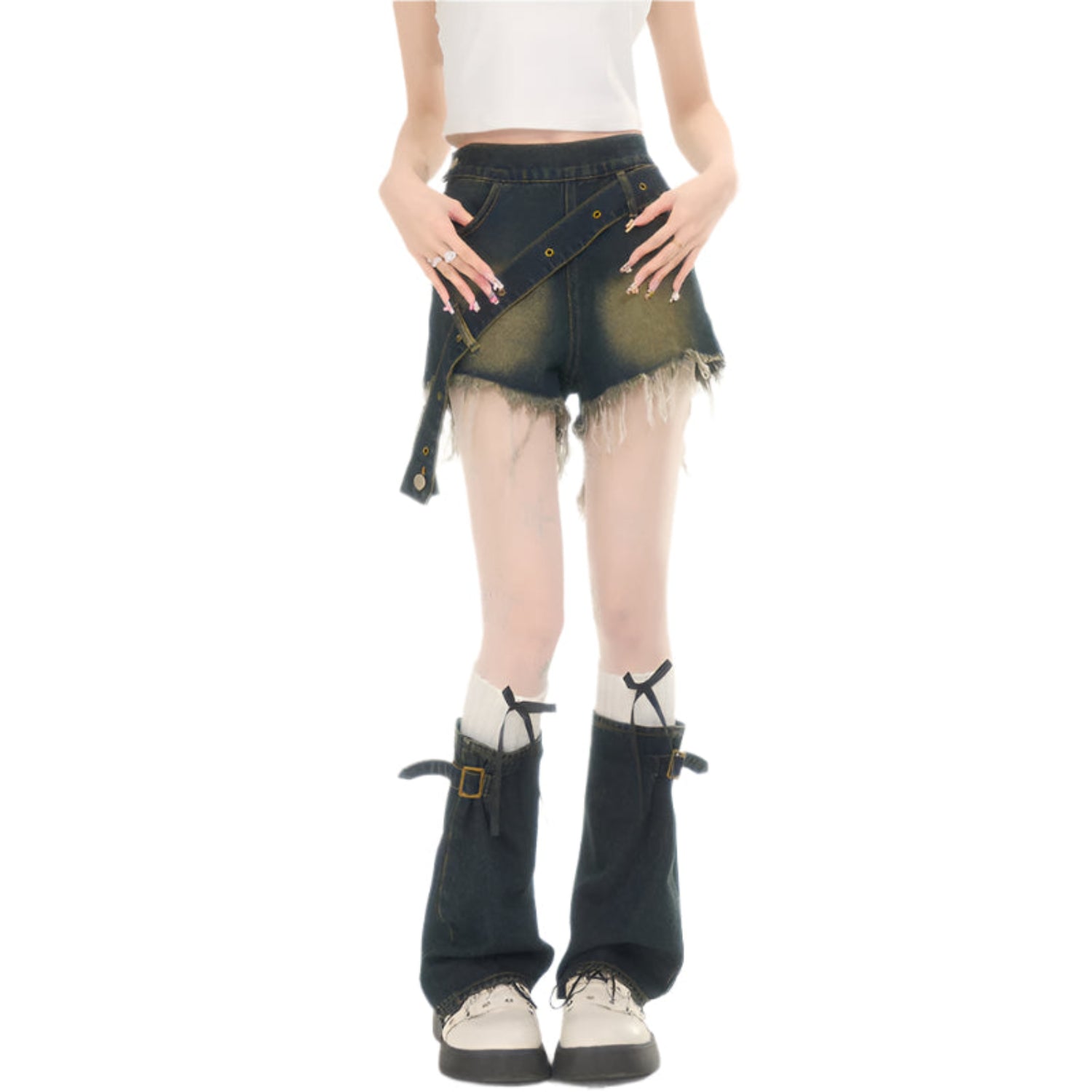 Grunge Strap Shorts