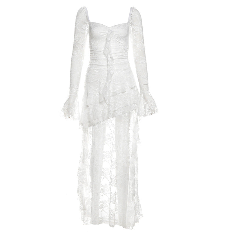 Lace Split Maxi Dress