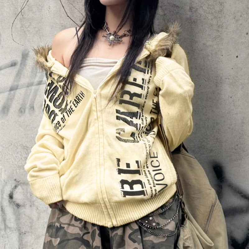 Y2K Statement Zip for Girls