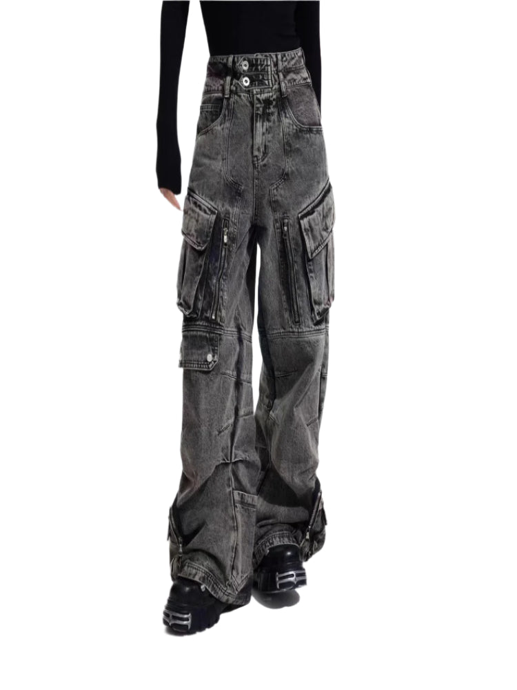 Dark Gray Techwear Cargo Pants