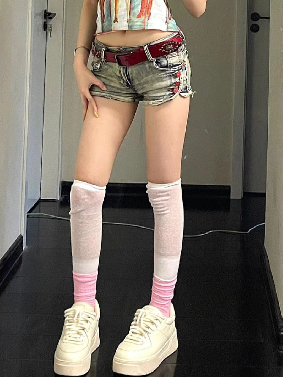 Y2K Belted Street Shorts