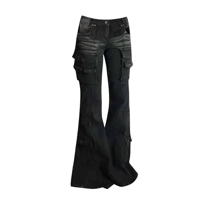 Y2K Multi-Pocket Flare Jeans