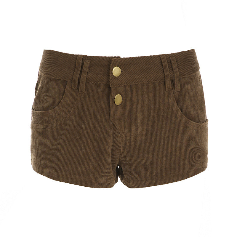 Vintage Corduroy High Waist Shorts