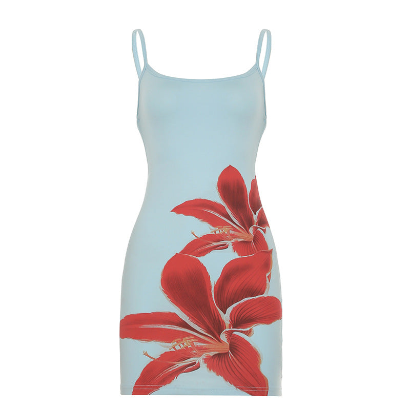 Floral Bodycon Mini Dress – Summer Beach Look