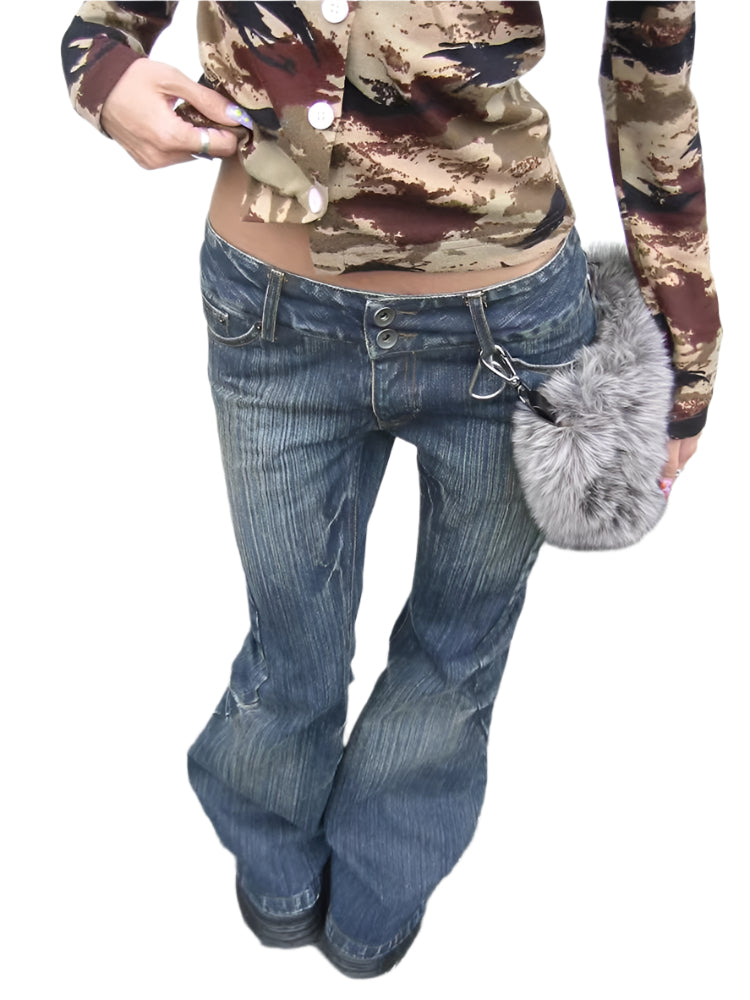 Toxic Stitch Y2K Jeans – Low Rise Denim