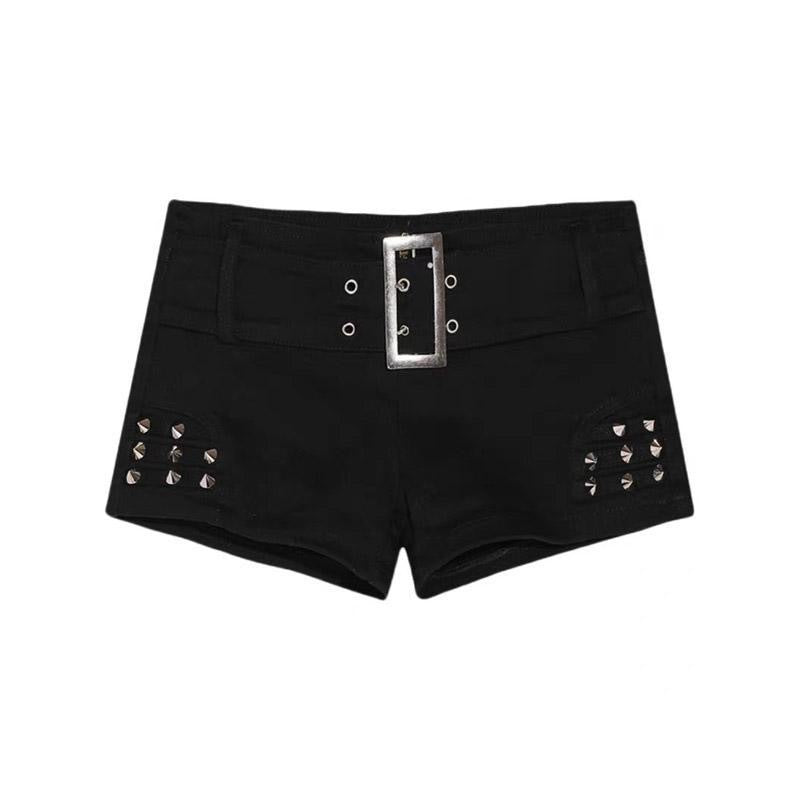 Gothic Buckle Strap Shorts