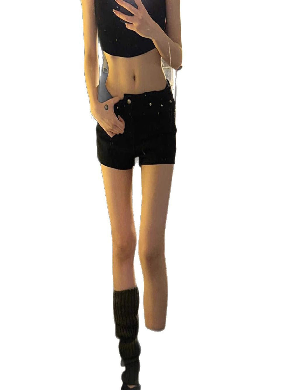 Midnight Core Black Denim Shorts