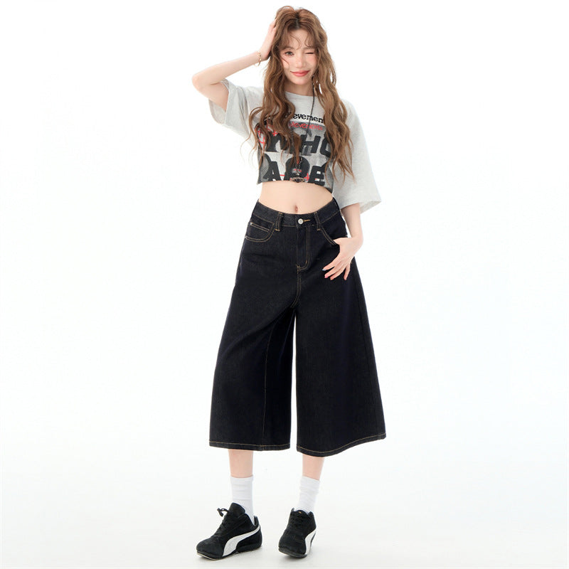 Y2K Cropped Baggy Leg Jean