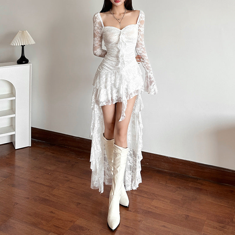 Lace Split Maxi Dress
