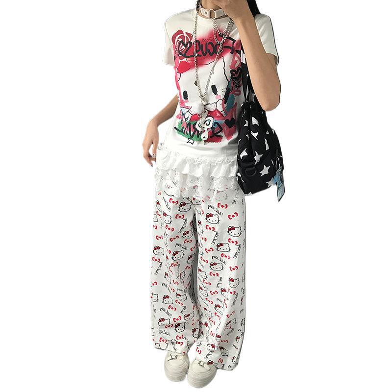 Graffiti Kitty Lace Tee