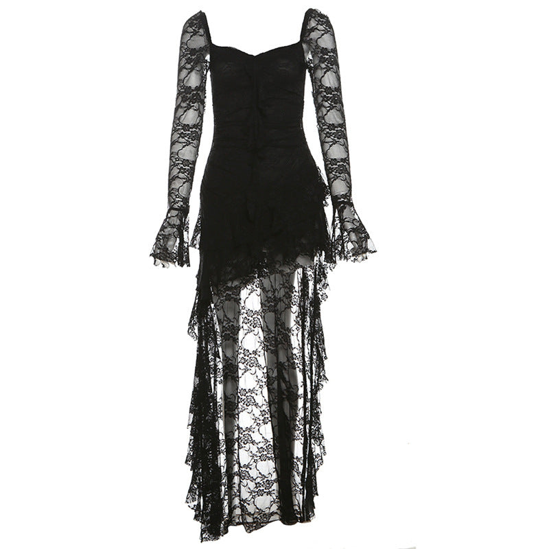 Lace Split Maxi Dress