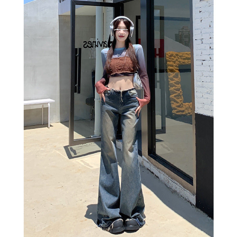 Y2K Washed Wide Leg Jeans