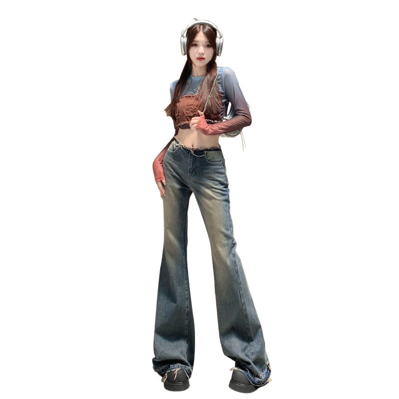 Y2K Washed Wide Leg Jeans