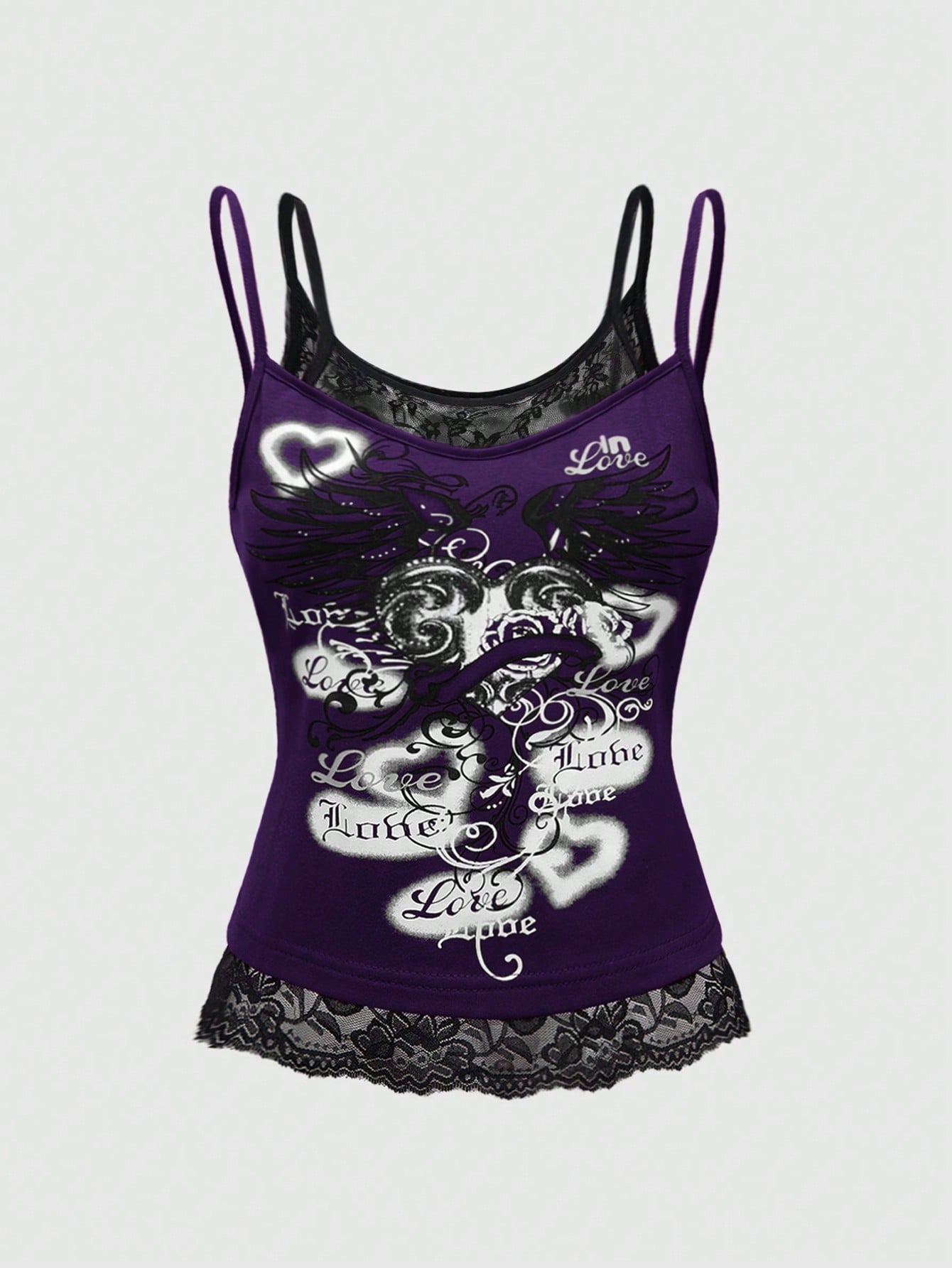 Y2K Skull Lace Tank Top