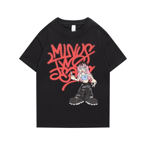 Anime Letter Tee – Y2K T-Shirt