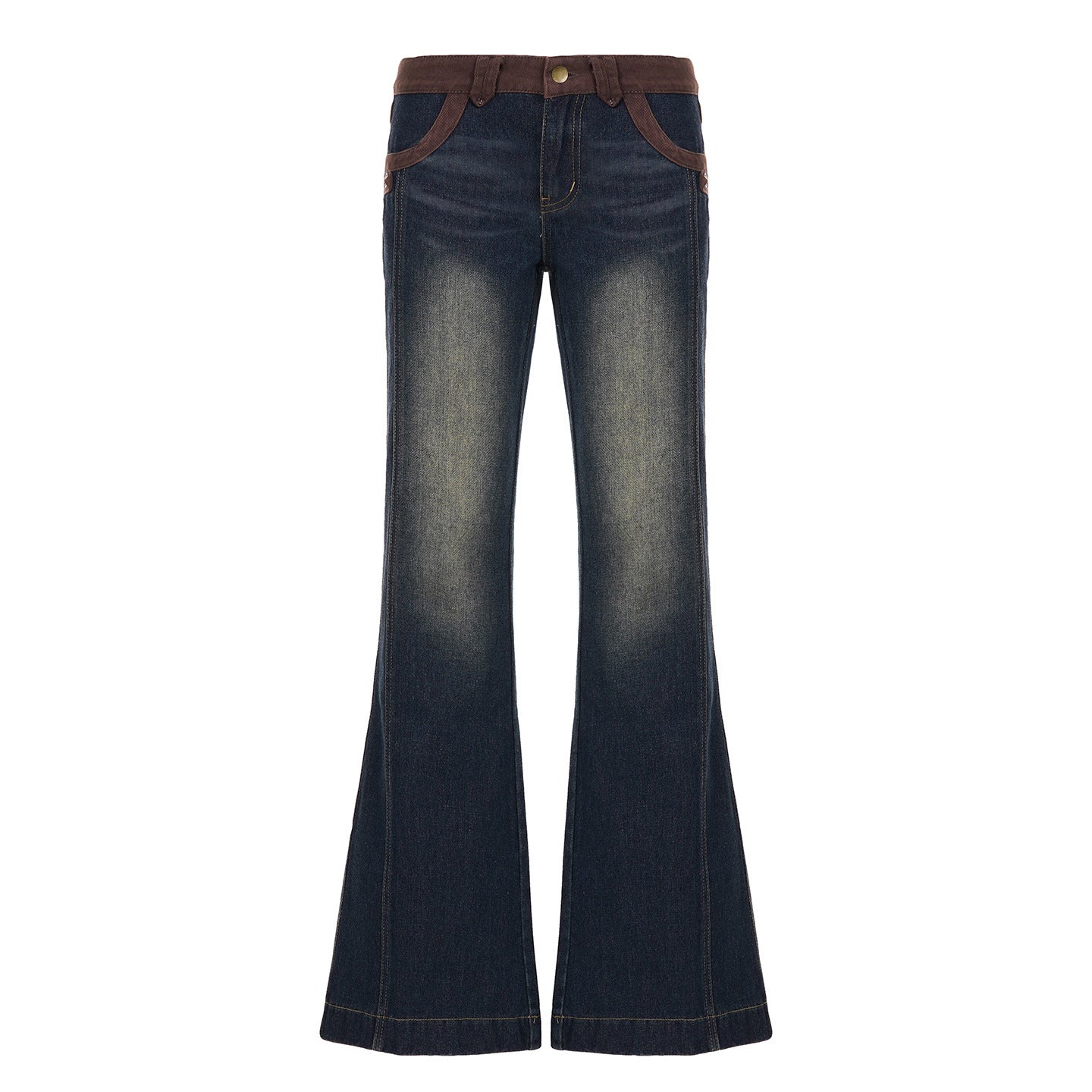 Dark Blue Flare Jeans – Clean Y2K