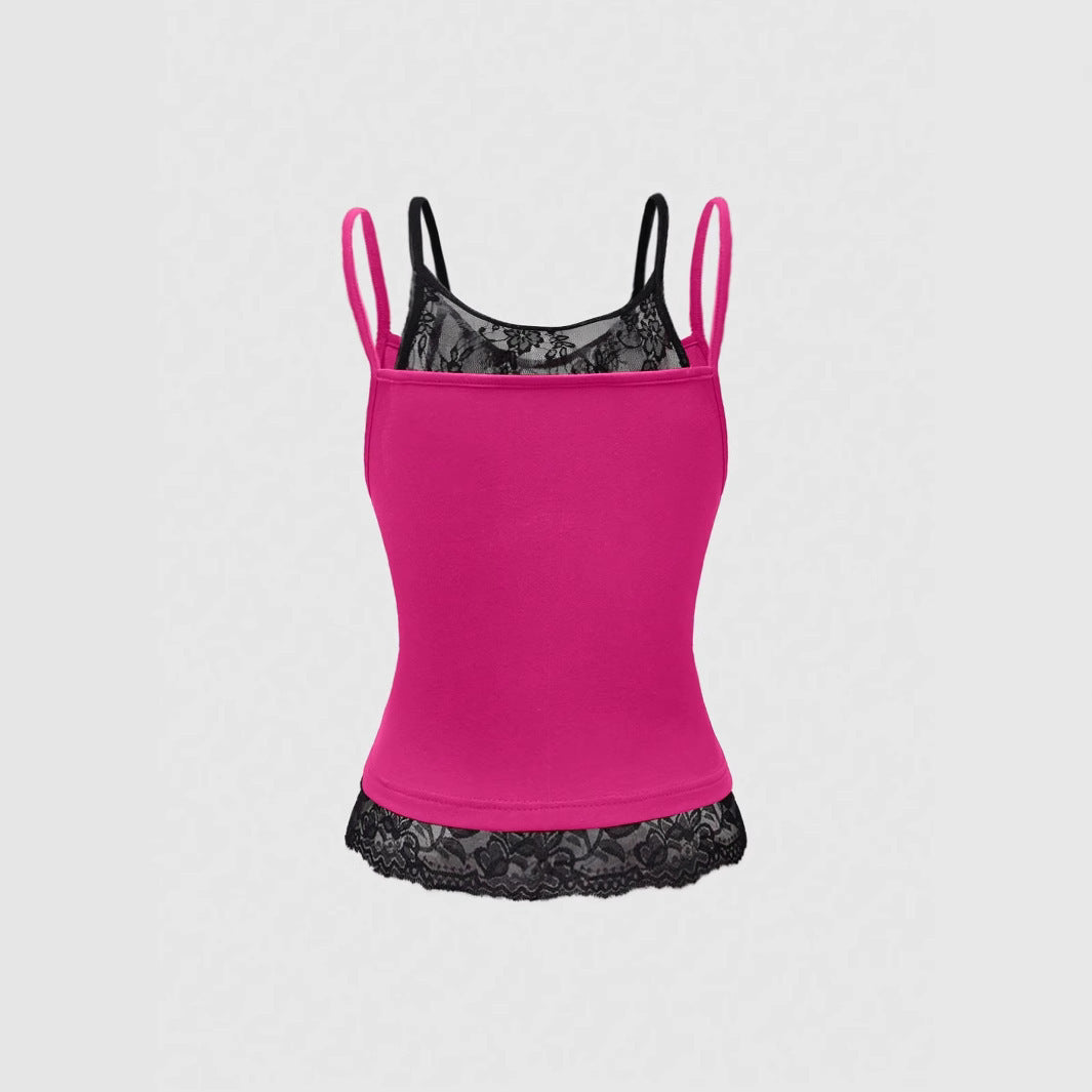 Y2K Skull Lace Tank Top