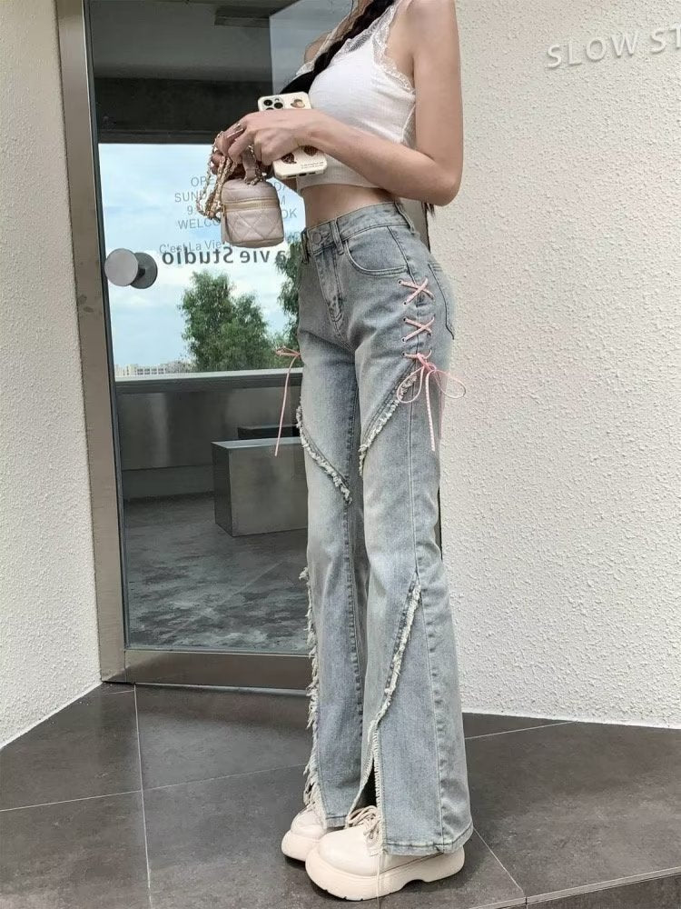 Lace-Up Skinny Jeans Teen