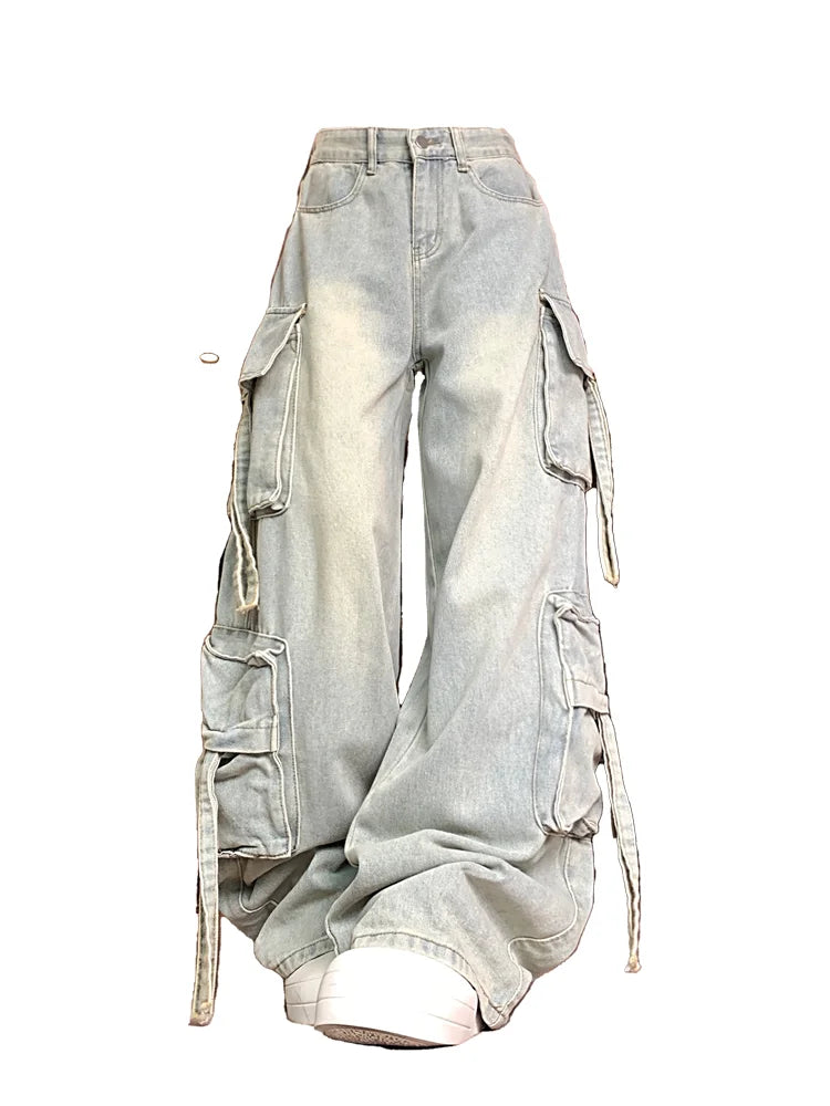 Pants Cargo Y2K Streetwear