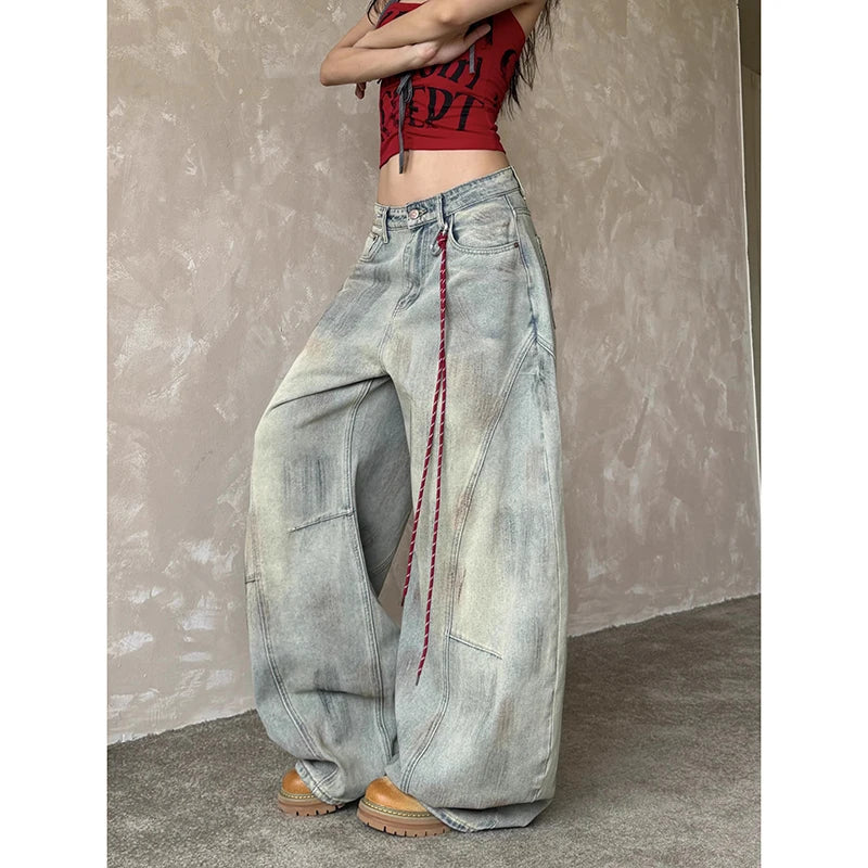 Women's Light Blue Y2k Baggy Jeans